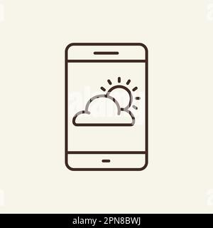 Icona della linea meteo Illustrazione Vettoriale