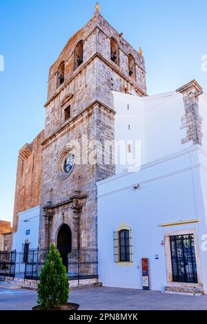 Chiesa di Santa María del Castillo - Santa Maria del Castello Chiesa. Olivenza, Badajoz, Estremadura, Spagna, Europa Foto Stock