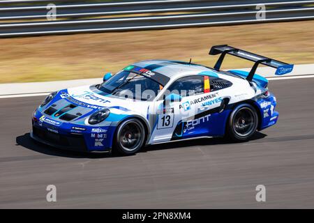 Mogyorod, Ungheria - 9 luglio 2022: Porsche 991 GT3. Motorsport e corse. Auto sportiva e supercar. Fotografia d'azione. Foto Stock