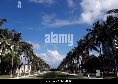 Miami Beach, Florida, Collins Park. Miami, Florida, Stati Uniti. Foto Stock
