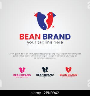 Bean Cloth Brand Company Logo Design Template Illustrazione Vettoriale