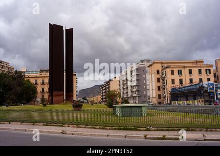 Palermo, Italia - 23 dicembre 2022: Monumento ai caduti nella lotta contro la mafia, Palermo Foto Stock