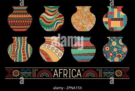 Vasi tradizionali africani Illustrazione Vettoriale