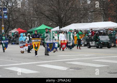 St Patrick's Day Parade 2023 a St. Louis, Missouri, Stati Uniti Foto Stock