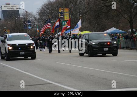 St Patrick's Day Parade 2023 a St. Louis, Missouri, Stati Uniti Foto Stock