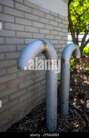 Struttura sotterranea tubo di ventilazione tombola a forma di canna da zucchero. Foto Stock