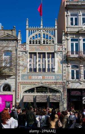 Oporto, Portogallo. Febbraio 14, 2023. Libreria Lello, Livraria Lello. Una delle librerie più antiche del Portogallo Foto Stock