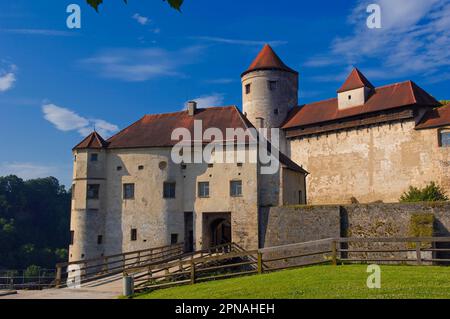 Burghausen, Burg, Contea di Altotting, alta Baviera, Baviera, Germania Foto Stock