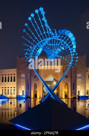 Acqua Fontana arte Installazione, Katara Cultural Village, Doha, Qatar Foto Stock