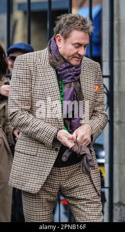 Simon le Bon, cantante inglese con Duran Duran, al Vivienne Westwood Memorial Service, Londra, Regno Unito Foto Stock