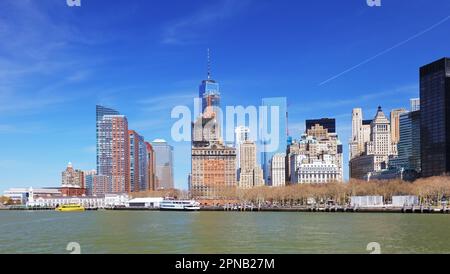New York centro cittadino inferiore panorama e grattacieli Foto Stock