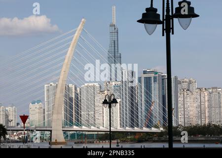 Landmark 81, il grattacielo più alto della regione del Sud-Est asiatico (461 metri di altezza). Ho Chi Minh City. Vietnam. Foto Stock