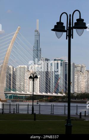 Landmark 81, il grattacielo più alto della regione del Sud-Est asiatico (461 metri di altezza). Ho Chi Minh City. Vietnam. Foto Stock