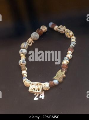 Manufatti fenici e cartaginesi al Museo Punico e Romano di Utica Foto Stock