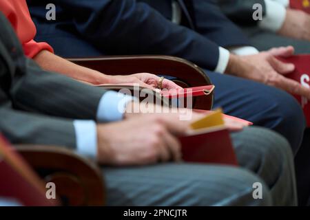 18 aprile 2023, Madrid, Madrid, Spagna: Regina Letizia di Spagna, Alexia Putellas partecipa ai National Sports Awards 2021 al Palazzo reale di El Pardo il 18 aprile 2023 a Madrid, Spagna (Credit Image: © Jack Abuin/ZUMA Press Wire) SOLO PER USO EDITORIALE! Non per USO commerciale! Foto Stock