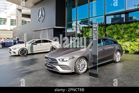 Mercedes Benz CLA 220 d Tooting Brake Car al salone IAA di Francoforte. Germania - 12 settembre 2017. Foto Stock