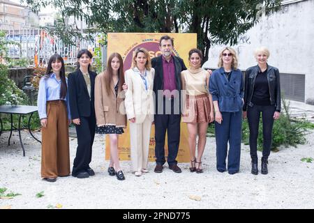 Aprile 18, 2023, Roma, RM, Italia: Cast partecipa alla fotocall del film 'il Sol dell'avvenire' al nuovo Sacher cinema di Roma (Credit Image: © Matteo Nardone/Pacific Press via ZUMA Press Wire) SOLO PER USO EDITORIALE! Non per USO commerciale! Foto Stock