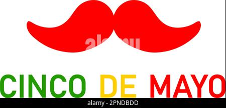 Cinco de Mayo celebrazione. Tradizionale festa federale messicana che si celebra il 5th maggio. Banner Fiesta con decorazioni per illustrazioni vettoriali Cinco de Mayo Illustrazione Vettoriale