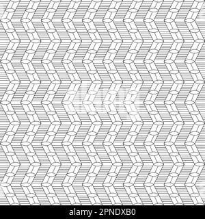 Pattern vettoriale senza giunture. Sfondo geometrico a catena astratta. Elegante texture vettoriale monocromatica. Illustrazione Vettoriale
