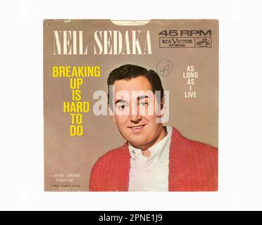 1962 - Neil Sedaka 02 A - Vintage 45 R.P.M Music Vinyl Record Foto Stock