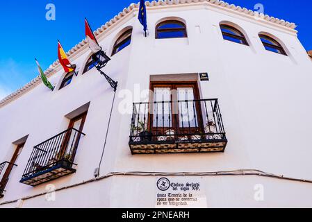 Vecchio edificio di conceria nel quartiere ebraico. Ocaña, Toledo, Castilla la Mancha, Spagna, Europa. Foto Stock