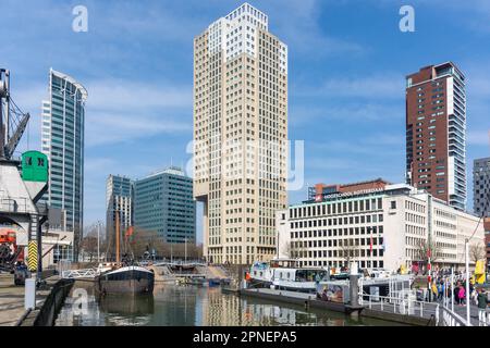 Porto del Museo Marittimo, Leuvehaven, Stadsdriehoek, Rotterdam, Provincia dell'Olanda Meridionale, Regno dei Paesi Bassi Foto Stock