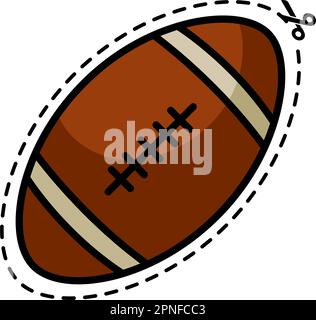 Icona colorata isolata dello sport della palla di calcio Vector Illustrazione Vettoriale