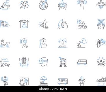 Norme culturali linea icone collezione. Tradizione, comportamento, modi, Dogana, Etiquette, Valori, vettore morale e illustrazione lineare. Rituali Illustrazione Vettoriale