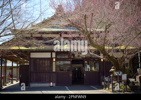 Stazione di Kurama, Prefettura di Kyoto, Giappone Foto Stock