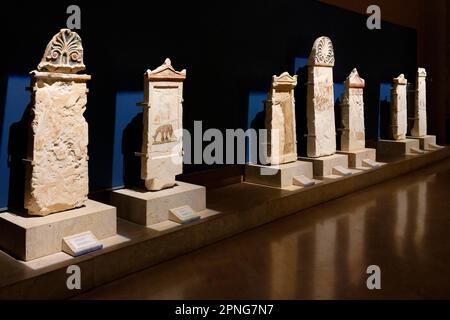 Museo delle tombe reali di Aigai, vista interna, Vergina, Grecia Foto Stock