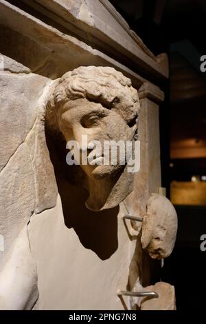 Museo delle tombe reali di Aigai, vista interna, Vergina, Grecia Foto Stock