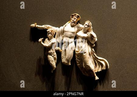 Museo delle tombe reali di Aigai, vista interna, Vergina, Grecia Foto Stock
