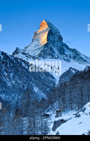 Cervino, 4478 m, Zermatt, Vallese, Svizzera Foto Stock