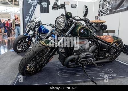 Moto BMW R18 Jackys Edition, stand espositivo Jackys Garage, mostra internazionale moto iMOT, Messe Monaco, alta Baviera, Baviera, Germa Foto Stock