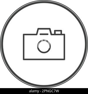 fotocamera nera cattura immagine foto icona vettore Illustrazione Vettoriale
