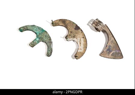 Bronze axheads prima età del Bronzo III millennio A.C. Foto Stock
