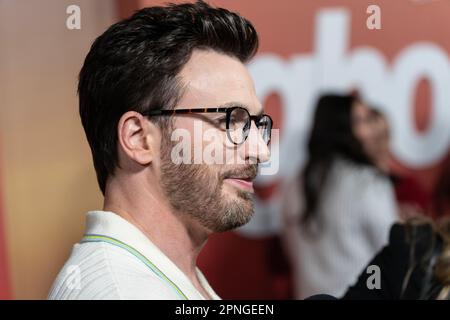 Chris Evans partecipa alla prima di Apple TV+ Original Films 'Ghospit' all'AMC Lincoln Square di New York il 18 aprile 2023 Foto Stock