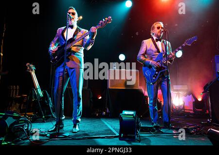 Milano, Italia. 18th Apr, 2023. Eels suona dal vivo ad Alcatraz a Milano il 18 2023 aprile (Foto di Mairo Cinquetti/NurPhoto) Credit: NurPhoto SRL/Alamy Live News Foto Stock