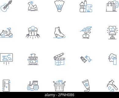 Raccolta di icone della riga del provider. Affidabile, conveniente, affidabile, efficiente, sicuro, Professionale, robusta illustrazione vettoriale e lineare. Accessibile Illustrazione Vettoriale