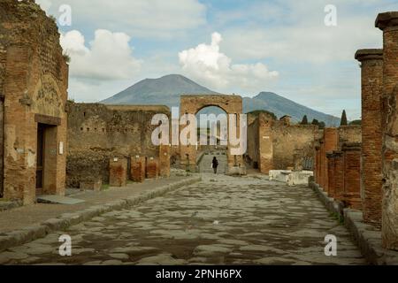 Parco archeologico di Pompei nei pressi di Napoli, Italia Foto Stock