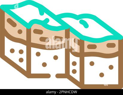 immagine vettoriale dell'icona del colore del terremoto di trasformazione Illustrazione Vettoriale