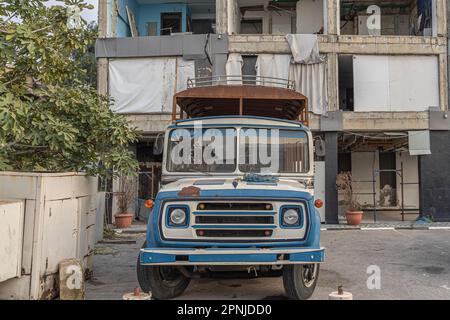 La massiccia esplosione a Beirut, Porto di Beirut, Libano Foto Stock