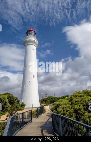 Faro di Split Point, Aireys Inlet, Fairhaven, Victoria, Australia Foto Stock