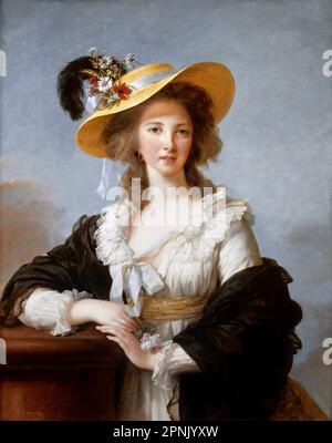 Yolande-Martine-Gabrielle de Polastron, Duchessa di Polignac di Élisabeth Vigée le Brun (1755-1842), olio su tela, 1782 Foto Stock