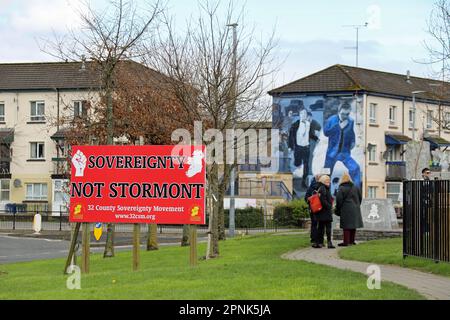 Free Derry Corner su Lecky Road a Derry Foto Stock