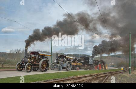 Heavy Haulage al Beamish Museum. Foto Stock