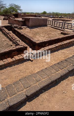 Lothal fu uno dei siti più meridionali dell'antica civiltà della Valle dell'Indo, situata nella regione di Bhal, nello stato indiano del Gujarat, in India. Foto Stock