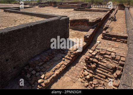 Lothal fu uno dei siti più meridionali dell'antica civiltà della Valle dell'Indo, situata nella regione di Bhal, nello stato indiano del Gujarat, in India. Foto Stock