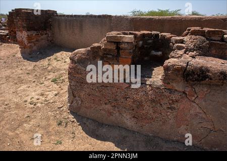 Lothal fu uno dei siti più meridionali dell'antica civiltà della Valle dell'Indo, situata nella regione di Bhal, nello stato indiano del Gujarat, in India. Foto Stock