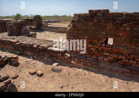 Lothal fu uno dei siti più meridionali dell'antica civiltà della Valle dell'Indo, situata nella regione di Bhal, nello stato indiano del Gujarat, in India. Foto Stock